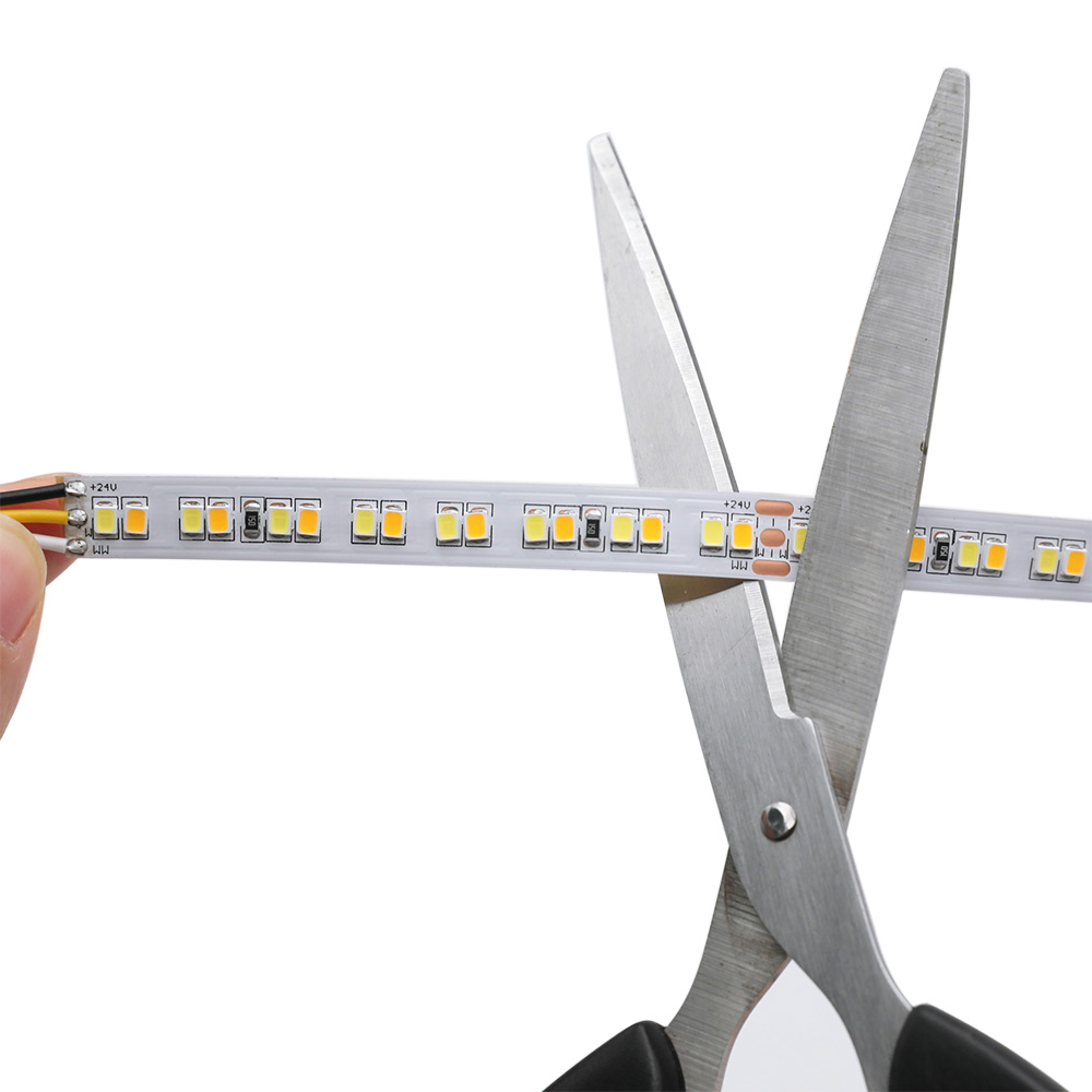 DC24V 2835SMD CCT 960LEDs 10MM Optional Flexible Smart LED Strips-Pure White+Warm White, 16.4FT/Roll DC24V 2835SMD CCT 960LEDs 10MM Optional Flexible Smart LED Strips-Pure White+Warm White, 16.4FT/Roll